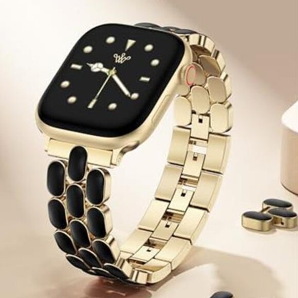 Wearlizer Metal Band Compatible with Apple Watch Bands for Women